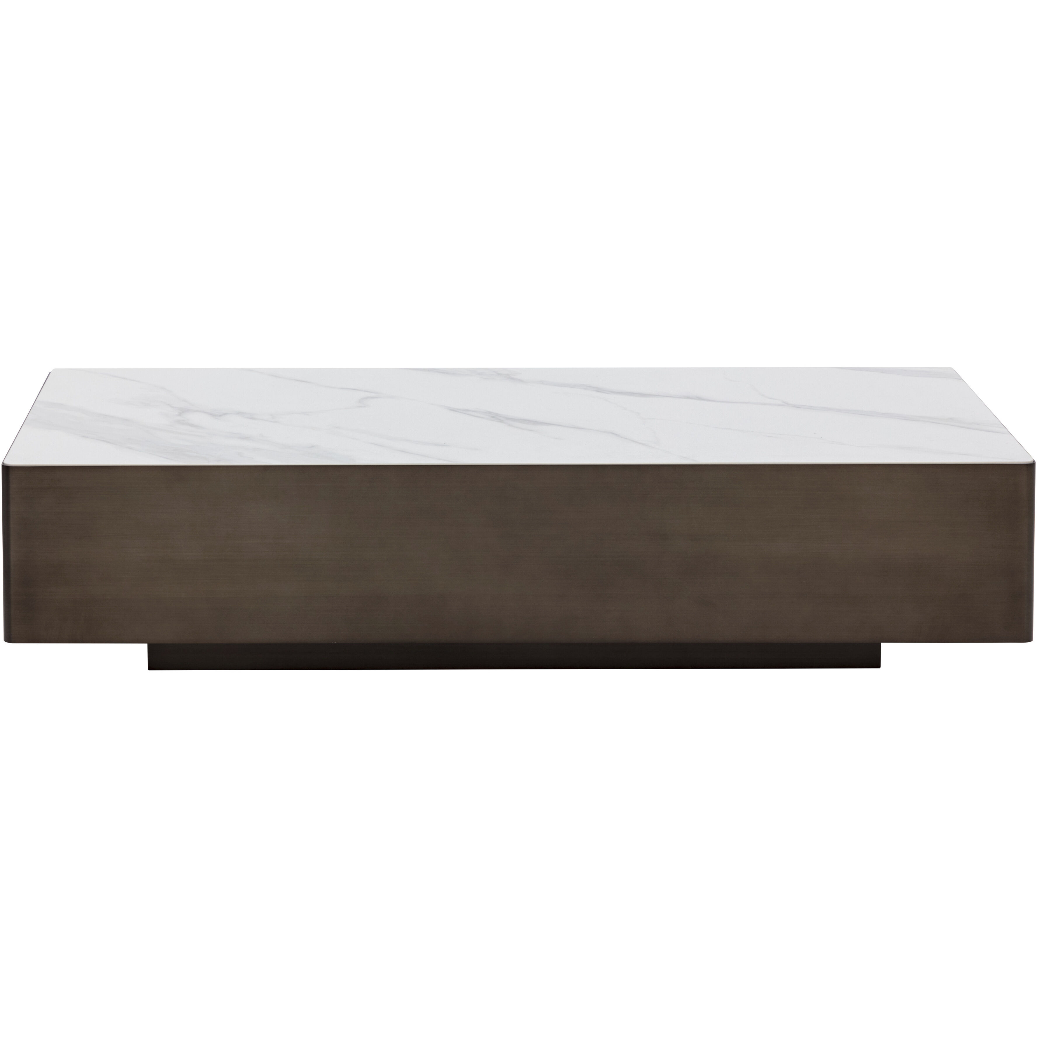 Lenay 66 X 33.75 inch White / Dark Bronze Coffee Table
